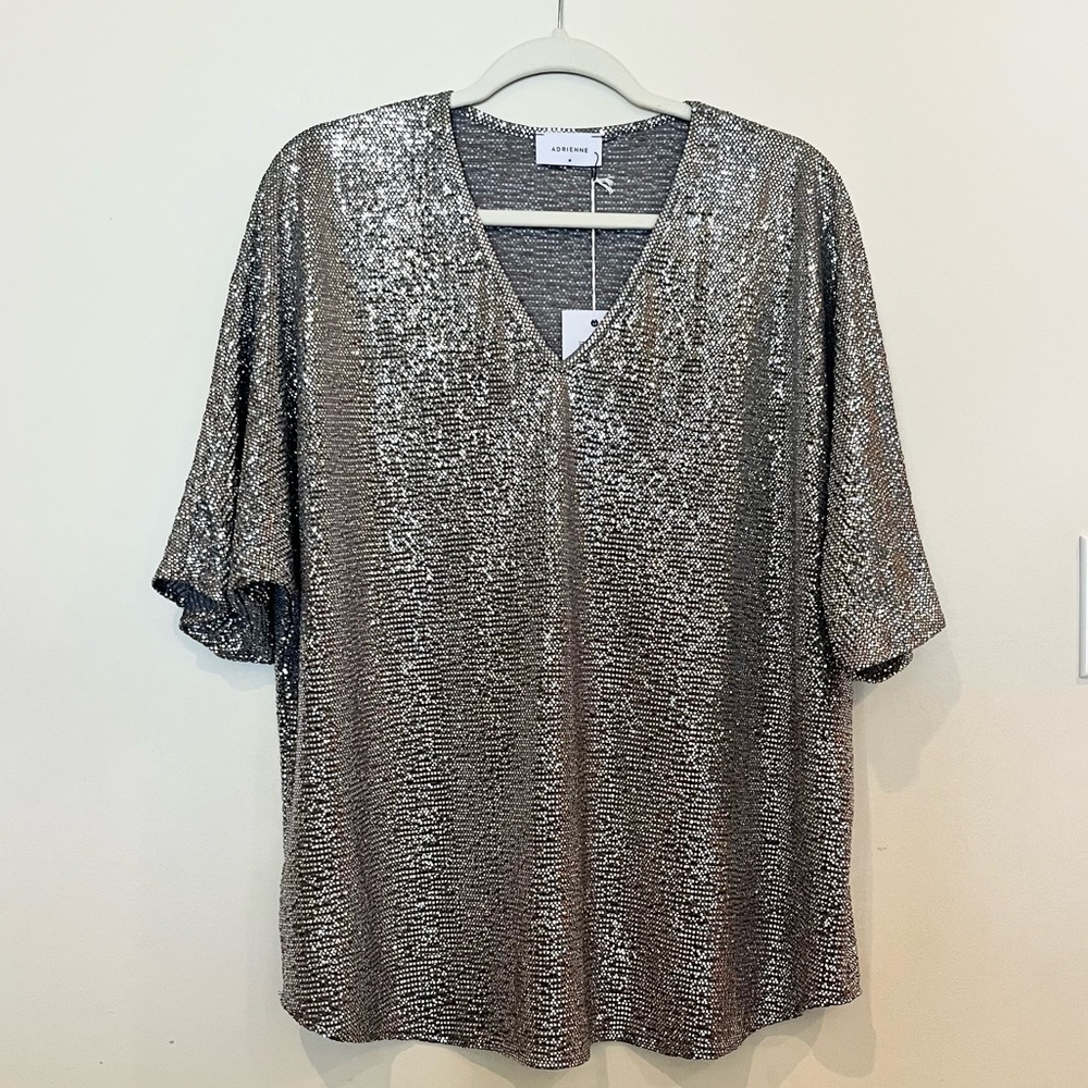 Adrienne bronze/silver sparkly top. US size Medium.